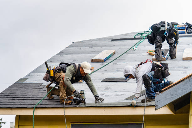 Professional Gutter Installation technician working in Allport, PA